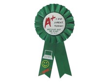 Kingdom Green Award Ribbons "I DID GREAT" PACK of 3