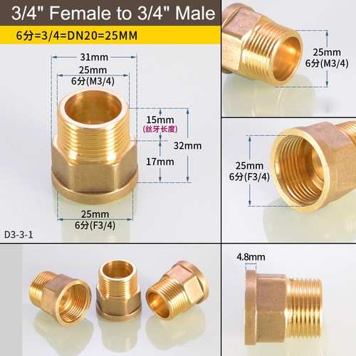 BSP Brass Reducing Bush/Coupler/Air Hose Fitting/Adaptor 1/8"1/4"3/8"1/2"3/4" 1" - Picture 21 of 30