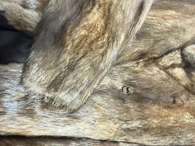 Vintage Dasco Mink Real Fur Women Brown Coat Size L/XL pla see