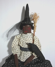 Pattern, primitive doll, Halloween, 29 in. wi...