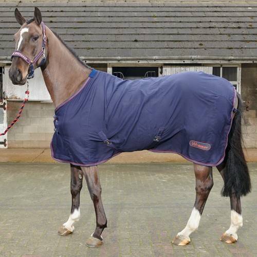 Whitaker Rastrick Summer Stable Sheet Multipurpose Horse Rug Navy 4'9" - 7'0'' - Picture 3 of 6