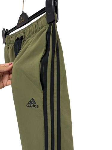 Adidas Junior Boy's Olive Green Elastic Drawstring Waist Pull-On Joggers Size M - Picture 7 of 12