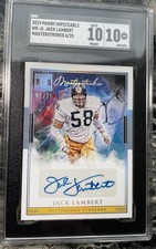 2019 Panini Masterstrokes /25 JACK LAMBERT Steelers auto autograph SGC 10