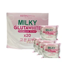 10 Bars KEISHA White Skin Naturals Milky GlutaWhite Premium Soap 70g 