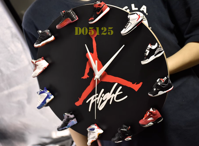 AJ Air Jordan wall clock mini 3D sneakers watch magnet gift