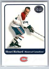 2001-02 Fleer Greats of the Game #13 Henri Richard Montreal Canadiens
