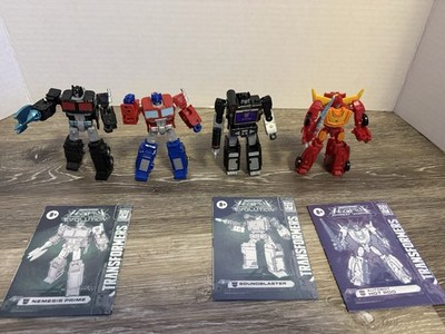 Transformers Core Class Optimus, Nemesis, Sun blaster And Hot Rod Lot