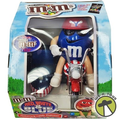 その他 M&M's Red White & Blue Candy Dispenser M&M's Red White & Blue Motorcycle Candy Dispenser Limited Edition