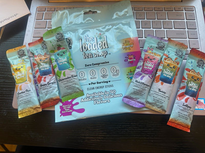 The Loaded Tea Shop Clean Energy Sticks Variety Pack, Zero Sugar, Powder