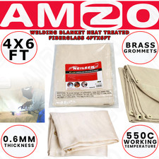 Neilsen 4ftx6ft Fiberglass Welding Blanket Protective Cover Heat Fire Resistant