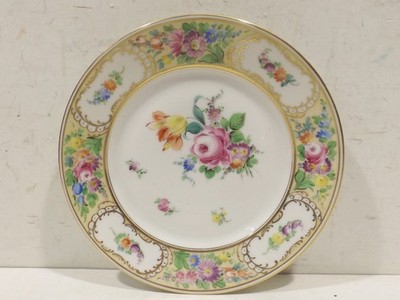 Dresden Saxe Handgemalt Porcelaine Mur Assiette Dm. 19,5cm Lapalais Royal Habana