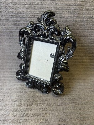 Fancy 7  Scrollwork Victorian Style Black Frame Fits 3 1/4 x 2 1/2  Picture