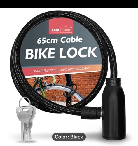lock cable with keys / 650mm /heavy duty strong steel - Picture 3 of 14
