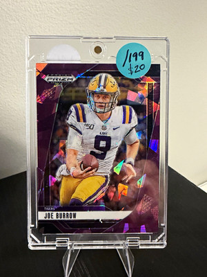 Panini 2025 Prizm Draft Picks Joe Burrow #179 Purple Ice Prizm /199 LSU