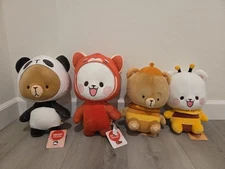 NEW w/ Tags - Lot Of 4 Milk Mocha Bear Round1 Exclusive Plushies