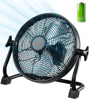 VEVOR 10 inch Rechargeable Camping Fan Battery Operated 360 Manual Rotation