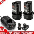 10.8V-12V Li-ion Battery / Charger for Makita BL1013 BL1014 194550-6 DC10WA Tool
