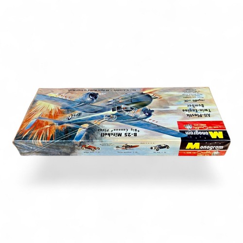 Avión Mitchell "Big Cannon" 1955 monograma B-25 escala 1:68 kit PA7:98 ☆ nuevo sellado - Imagen 10 de 12