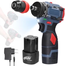 Cordless Screwdriver Kit,  16.8V 2in1 Brushless Electric Screwdriver, 45Nm Torqu