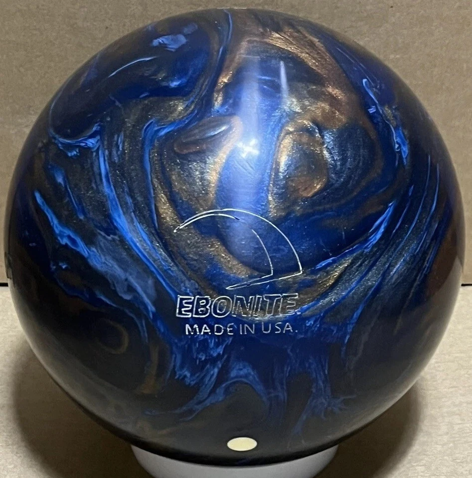 Señal de advertencia de ebonita bola de boliche de 15 lb nueva sin caja original Foto 3 de 4