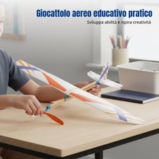 Modello aliante in schiuma, aereo a elastico fai-da-te, giocattolo educativo