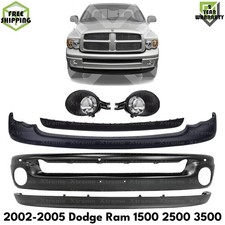 Front Bumper Primed Fog Lights Kit For 2002-2005 Dodge Ram 1500 2500 3500 Front Bumper Primed Fog Lights Kit For 2002-2005 Dodge Ram 1500 2500 3500