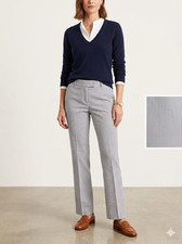 Tahari ASL VTG 2008 Grey jacquard twill pinstripe lined Suit Pants 6P