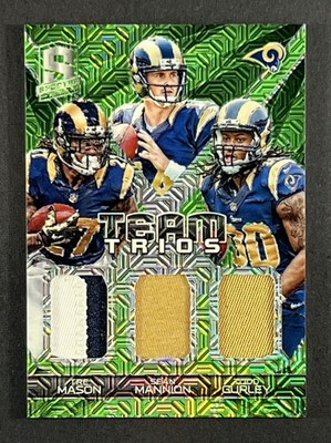 2015 Spectra Todd Gurley RC Rookie Triple Patch #/25 LA Rams Mason/Mannion
