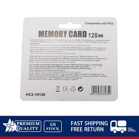 For Sony PlayStation 2 PS2 Slim Game Console 128MB Megabyte Memory Card
