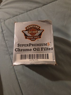 NEW - Harley Davidson Super Premium 5 Chrome Oil Filter New  In Box 63798-99