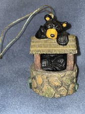 Big Sky Carvers Bearfoots Black Bear In Well Christmas Ornament Jeff Fleming 3"