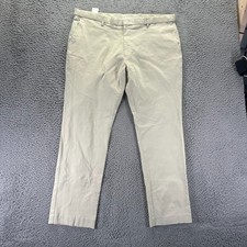 Tommy Hilfiger Pant Mens 42x30 Beige Rayon Chino Straight Career Preppy Stretch