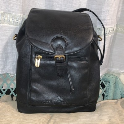 Pierre Balmain Mini Backpack Shoulder Bag Leather in Black Vintage