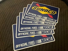 SUNOCO NASCAR FUEL HAS LOT OF 6 STICKERS LARGE SIZE 6.5” X 4.75”