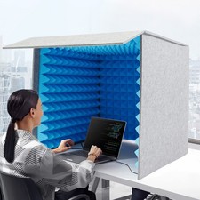 Desktop Soundproof Cover Portable Vocal Recording Booth Sound Absorbing Shield