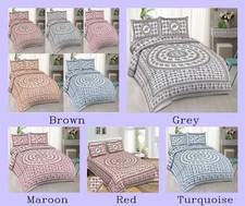 Rajasthani Multicolor-100 Cotton BedSheet Floral Print King Size 2 Pillow Cover