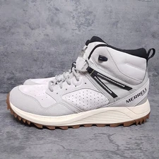 MERRELL Wildwood Mild LTR Waterproof Hiking Boots Mens Size 10.5 Gray
