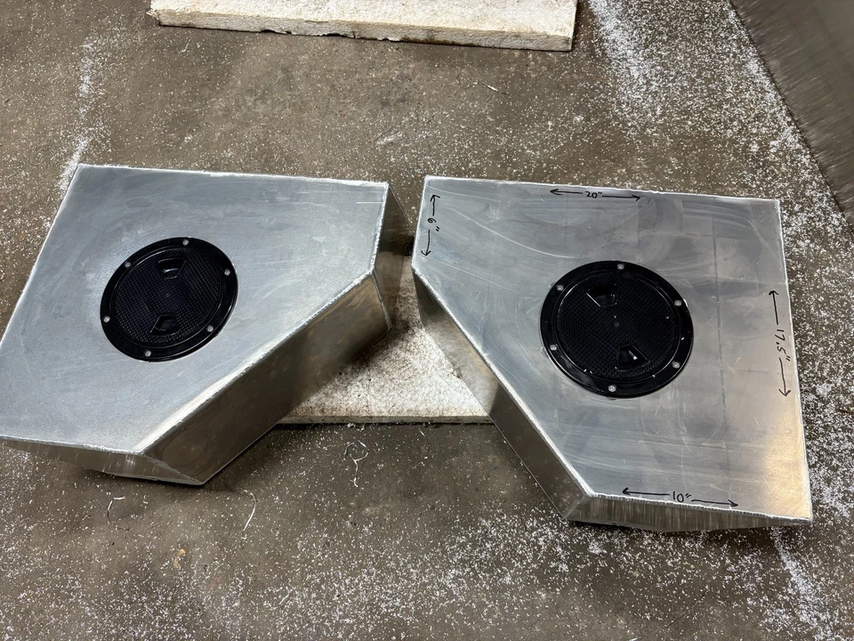 Pequeñas cápsulas de flotación de aluminio de soldadura escalones de popa para Jon Boat 36"-42" Foto 4 de 4