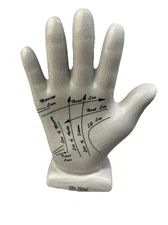 Ceramic Palmistry Hand Statue Crackle Glaze Chiromancy Decor Figurine The Hand