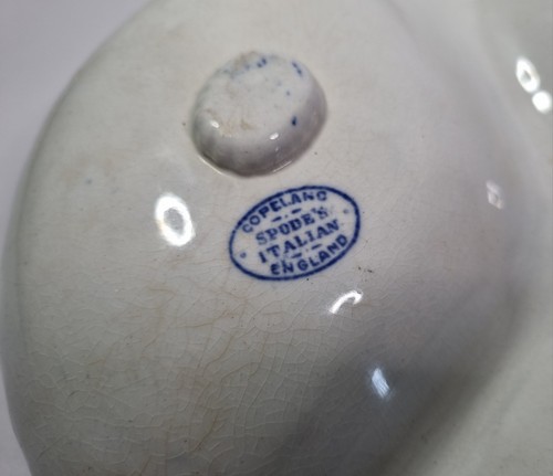 Antique Copeland Spode Italian Blue & White Hors d'oeuvre dish 3 bowls & handle - Picture 8 of 12