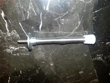 2x Satin Nickel Spring Door Stop