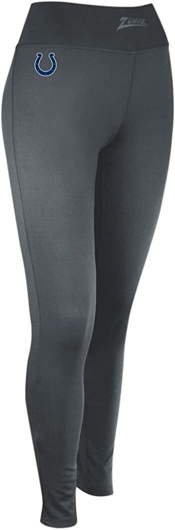 Женские однотонные леггинсы Zubaz Indianapolis Colts NFL, цвета древесного угля