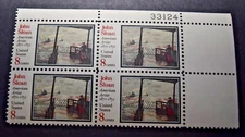 1971 US Stamp Scott #1433 Plate Block - 8 Cent - John Sloan - MNH/OG/VF