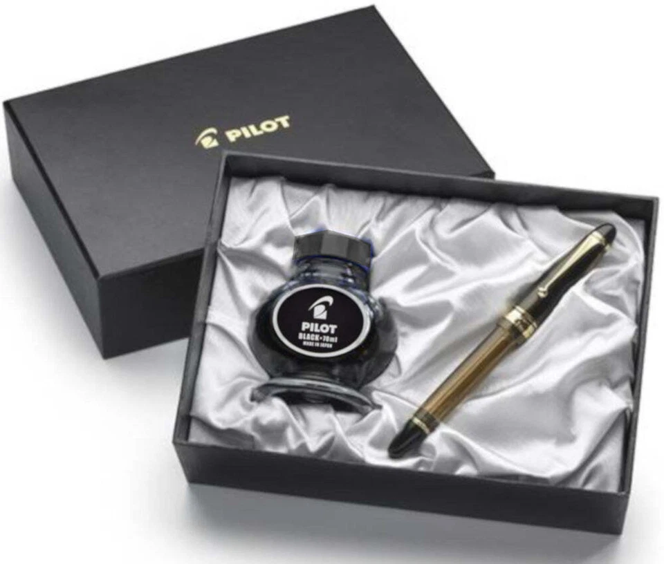 Pilot Custom 823 Fountain Pen and Ink Gift Set - Amber Fine - image 2 of 4