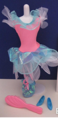 NEW BARBIE Doll Clothes-TOOTH FAIRY BALLET DRESS/PURSE/wings/Pump SHOES Outfit