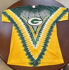 Vintage NFL Green Bay Packers Tie Dye USA Single Stitch T-Shirt 90s Mens Size L