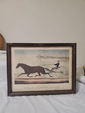 Currier & Ives Lady Thorn Horse and Carriage Print Art | Maid of Ashland | Frame