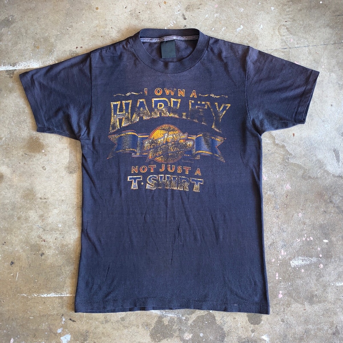 VINTAGE HARLEY DAVIDSON RARE 3D EMBLEM TAG T-SHIRT MEN SZ S