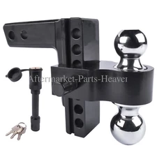 Adjustable Trailer Hitch, Fits 2" Receiver, 6-Inch Drop/Rise Aluminum Drop Hitch