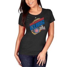 Too Cute! New Chicago Cubs World Series Champions Women's T-Shirt Size L __S173